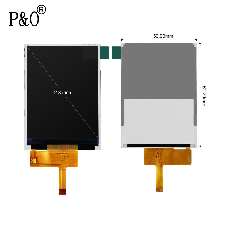 Layar LCD Layar Sentuh Polcd 40 Pin 240x320, Panel Sentuh LCD TFT MCU FPC 2,8 Inch