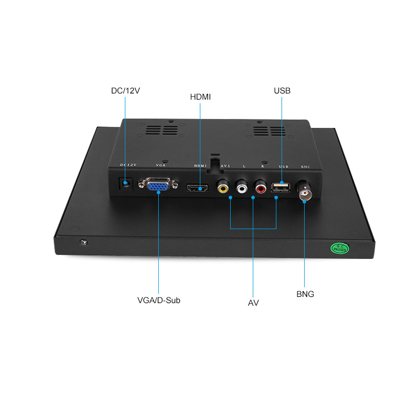Polcd Metal Case 10 Inch Monitor LCD Industri Multi Fungsi Layar Sentuh Tertanam
