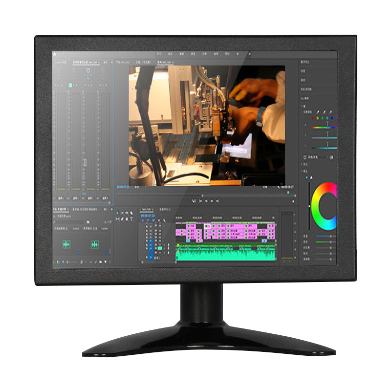 Polcd Multi Fungsi 8 Inch VGA TFT LED Display Bahan Logam Monitor Industri Tertanam