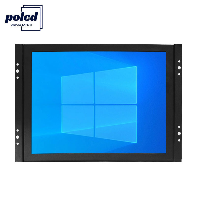 Polcd Kustomisasi 8 Inch IPS Panel Metal Case Industrial LCD Monitor Open Frame