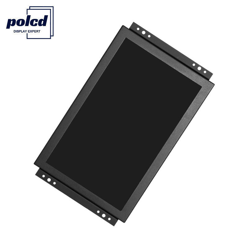 Layar LCD TFT Polcd Monitor Layar Sentuh Industri 10,1 Inci Kecerahan Tinggi IP65 Hitam