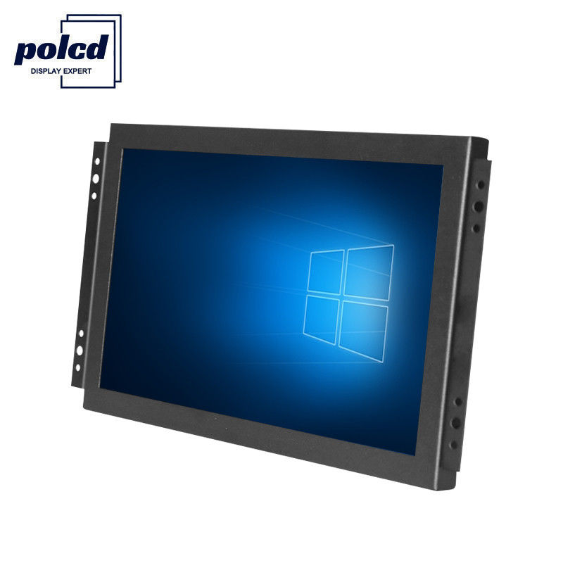 Layar LCD TFT Polcd Monitor Layar Sentuh Industri 10,1 Inci Kecerahan Tinggi IP65 Hitam