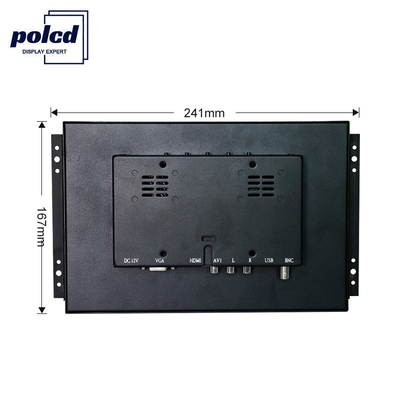 Polcd 10.4 Inch Kustom LCD LED Display VGA Open Frame Monitor Untuk Industri