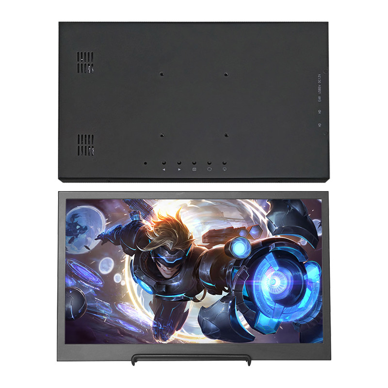 Polcd Dual Type C Port Monitor LCD Portabel Layar LED 15,6 Inch 3840x2160
