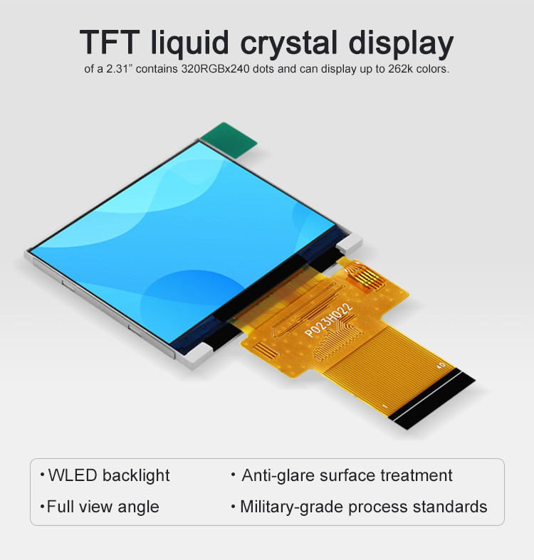 SPI ILI9342C Serial Port Dots Matrix Layar Sentuh Layar TFT 2.31 Inch IPS LCD 320x240