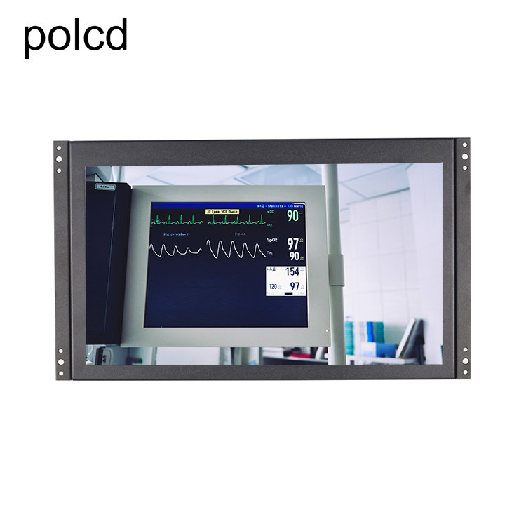 Polcd 14 Inch Full HD 1920x1080 Kasus Logam Monitor LCD Industri Dengan Bingkai Terbuka