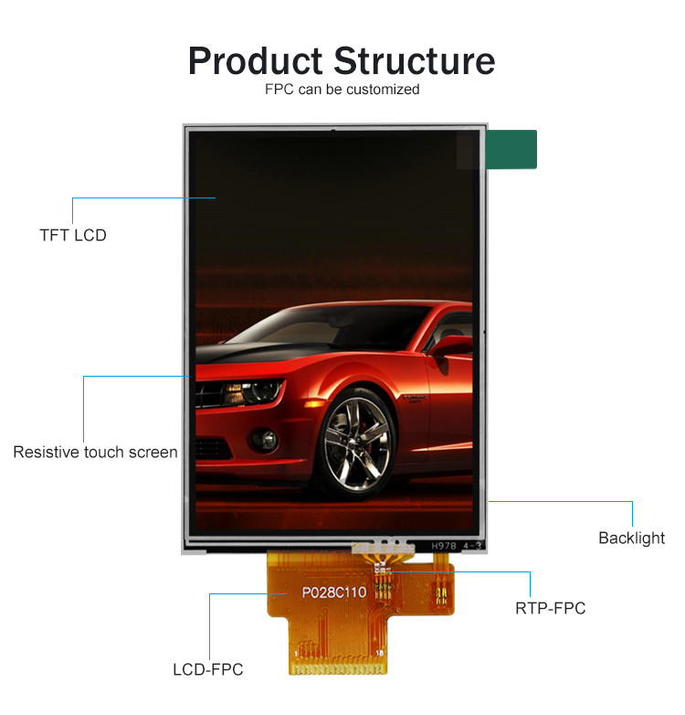 1.69 2.2 2.4 3.5 4 4.3 Inch Layar LCD Kecil LCM TFT Panel IPS RGB SPI Penuh Warna