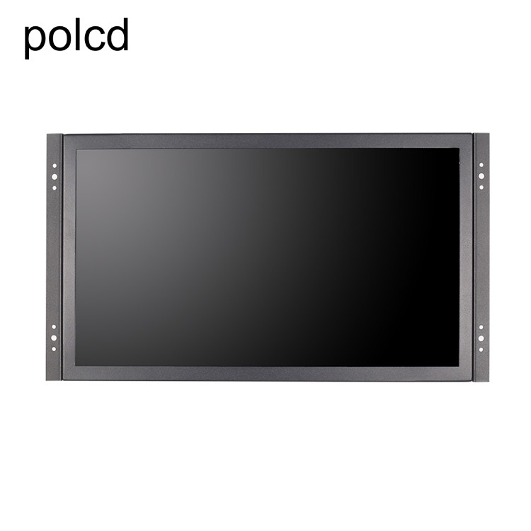 Polcd Metal Wall Mounted Embedded 15.6 Inch LCD Monitor Industrial IPS HDMI VGA Port