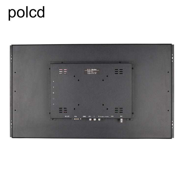Industrial Polcd 21.5 Inch Monitor LCD Layar Sentuh Kasus Aluminium Logam Datar Murni