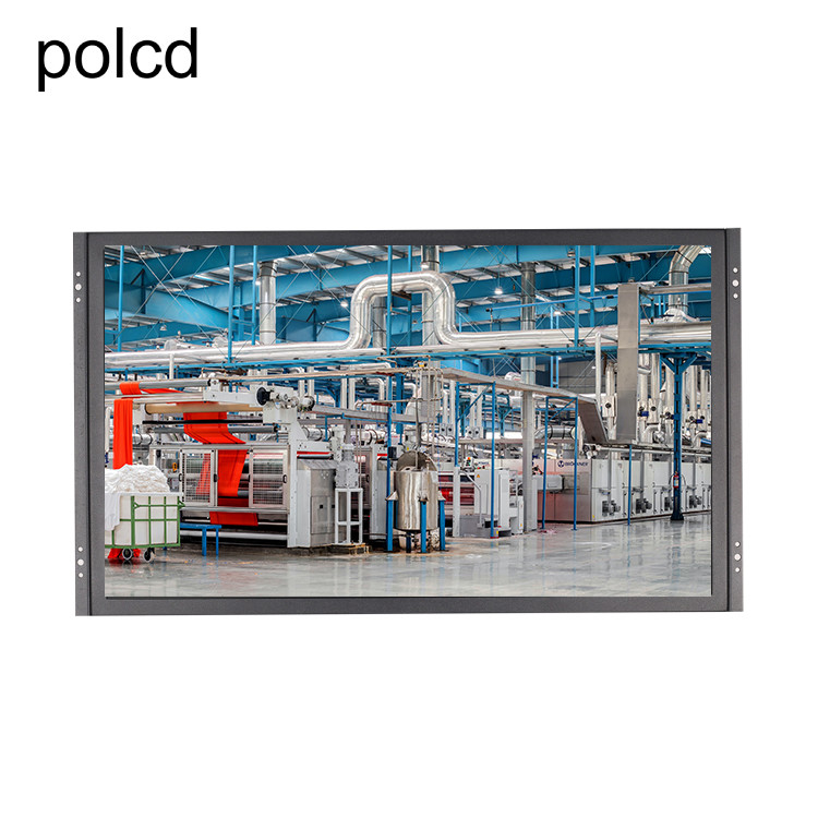 Industrial Polcd 21.5 Inch Monitor LCD Layar Sentuh Kasus Aluminium Logam Datar Murni