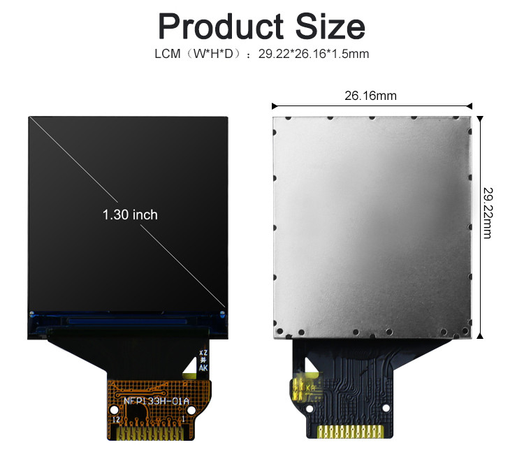 ST7789V IC TFT LCD Layar Sentuh 240*240 Tampilan Penuh Untuk Jam Tangan Pintar