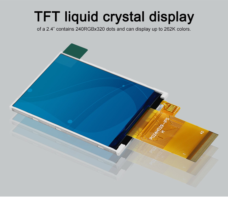 Layar Sentuh Tft Polcd 350 Nit 2.4 Inch 240x320 48.96mm MCU RGB antarmuka Tampilan LCD