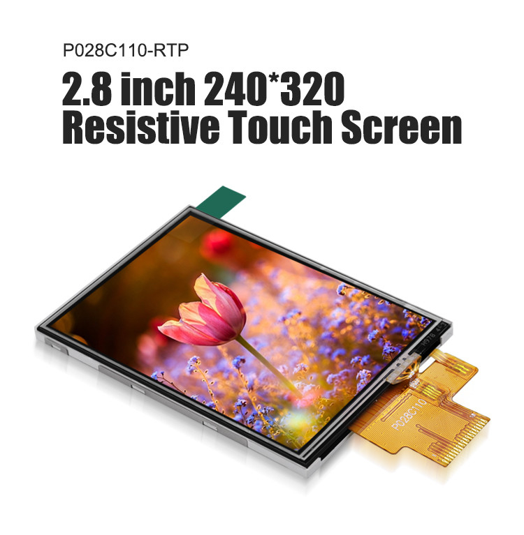 Polcd 260 Nit 240x320 Lcd 2.8 Inci ST7789V Panel Sentuh Lcd 4 Kawat SPI