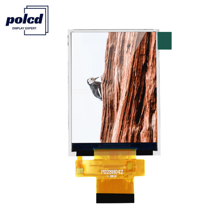 Polcd MCU 8 Bit 2.8 Lcd Module 57.6Mm Modul Tampilan Layar Sentuh 12 0'CLOCK