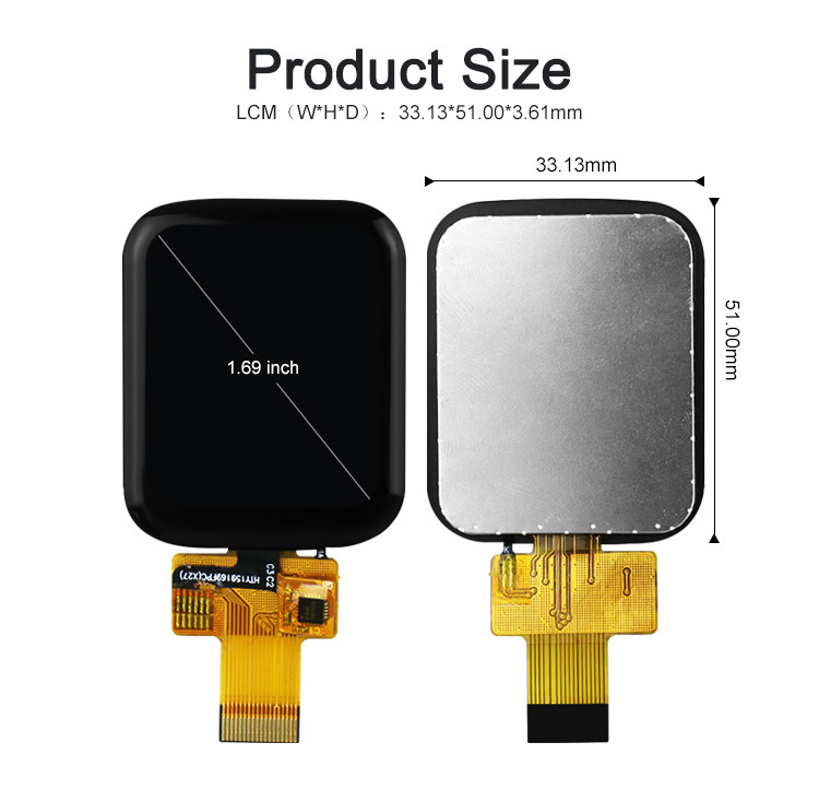 Polcd 1.69 Inch 240x240 Ips Lcd ST7789V Layar Sentuh Lcd Kecil 4 Baris SPI