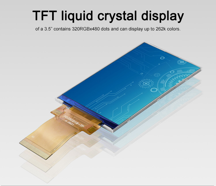 3.5 inci LCD Panel Modul 320x480 RGB Spi Interface Full Color Tft Lcm Tampilan Polcd