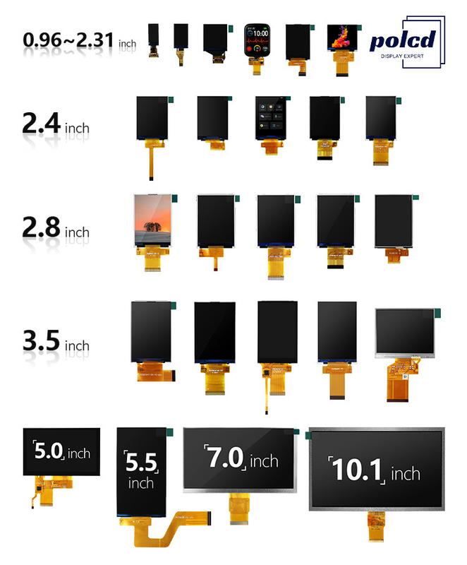 Polcd Custom TFT LCD 0.96 ~ 10.1