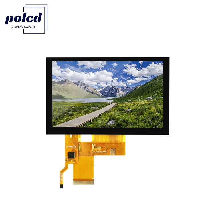 5 Inch Tft Lcd Capacitive Touch Screen Tinggi Cerah 800x480 Resolusi Rgb Antarmuka Ips