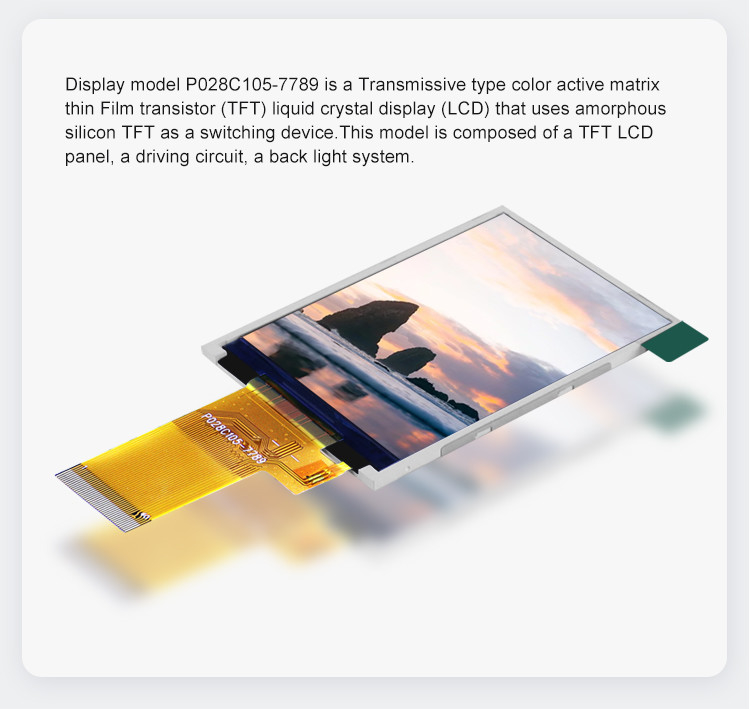Mcu 37 Pin 2.8 Inch Touch Screen Lcd Display Module Dengan Resistance Touch