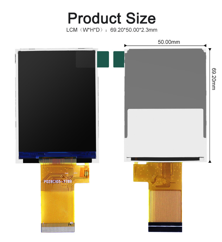 Mcu 37 Pin 2.8 Inch Touch Screen Lcd Display Module Dengan Resistance Touch
