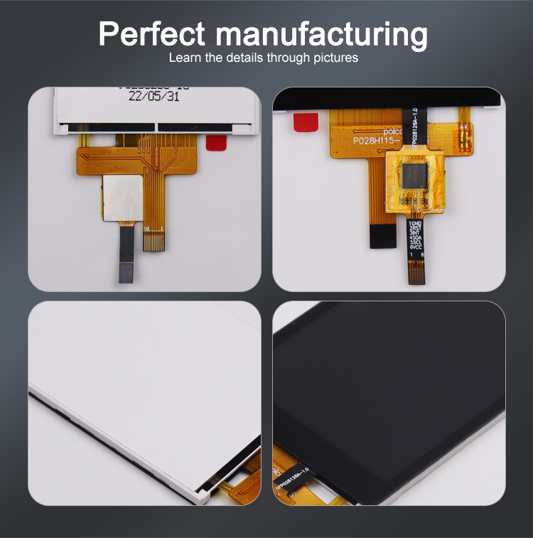 2.8 inci RGB Tft Lcd Module 240x320 4 Wire Resistive Touch atau Capacitive Touch Screen