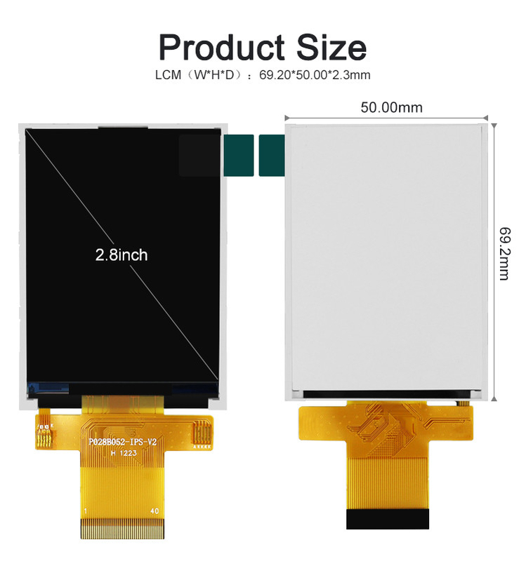 Polcd MCU 9 BIT 2.8 Inch Lcd Tft Display 240X320 Layar Warna Tft Komersial