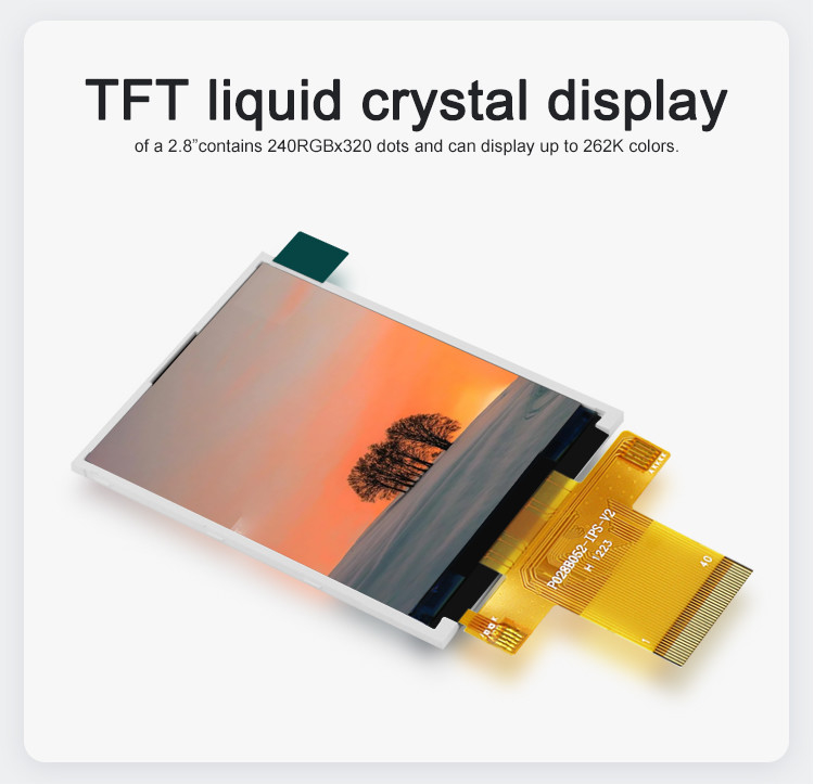 Polcd MCU 9 BIT 2.8 Inch Lcd Tft Display 240X320 Layar Warna Tft Komersial