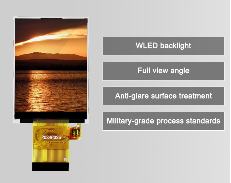 Polcd ST7789V Layar Tft 2,4 Inci 12 0'CLOCK 240x320 tft Layar Panel lcd