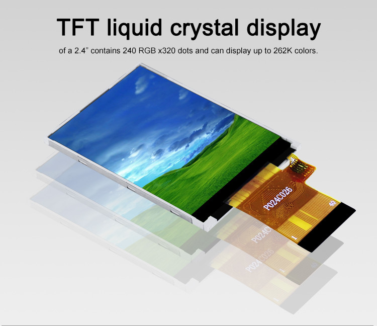 Polcd ST7789V Layar Tft 2,4 Inci 12 0'CLOCK 240x320 tft Layar Panel lcd