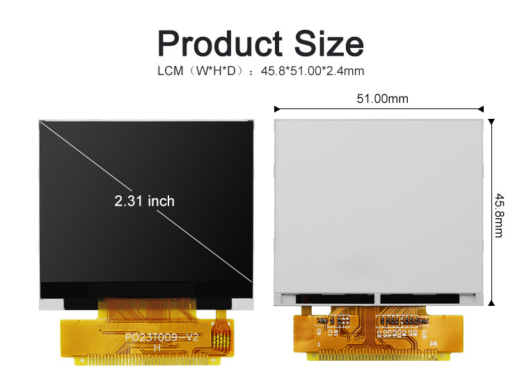 Polcd 2.31 Inch 320x240 Resolusi 8080 MCU antarmuka ILI9342C Color LCD Display Module