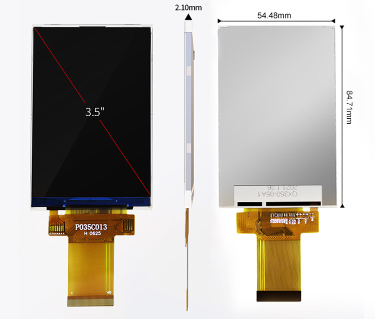 Polcd 320x480 3,5 Inch TFT Panel Spi 8 / 9 / 16 / 18 Parallel Interface LCD Display