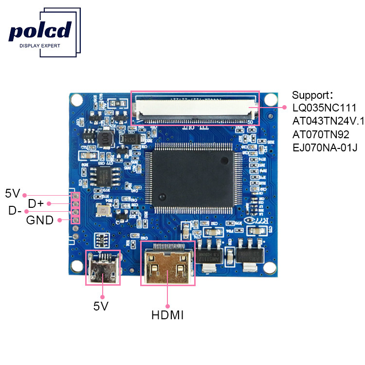 40 Pin 50 Pin Lcd Driver Board EJ070NA-01J 7  8  9  10.1 Inch
