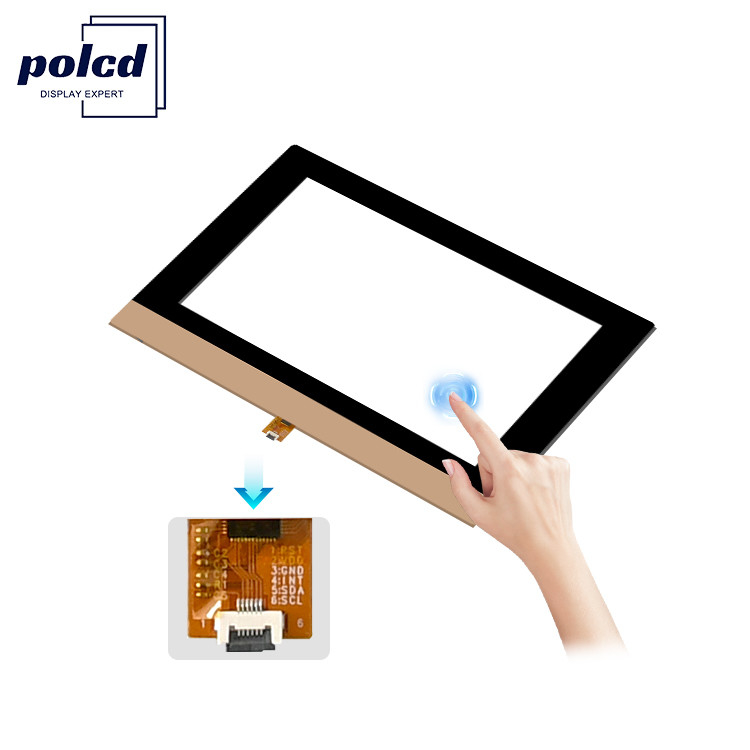 Polcd Custom 10,1 inci CTP 16:9 GT911 GG Layar Sentuh Kaca Transparan Panel Sentuh Kapasitif