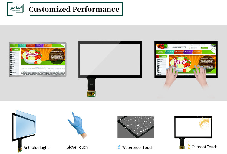 Polcd 13,3 inci Kaca Multi Points Touch Panel Waterproof CTP ILI2511 GG Capacitive Touchscreen