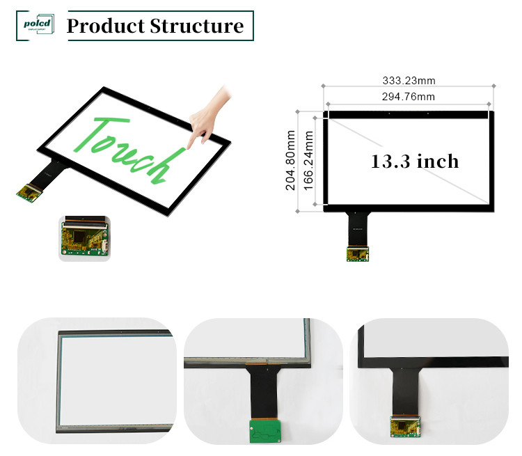 Polcd 13,3 inci Kaca Multi Points Touch Panel Waterproof CTP ILI2511 GG Capacitive Touchscreen