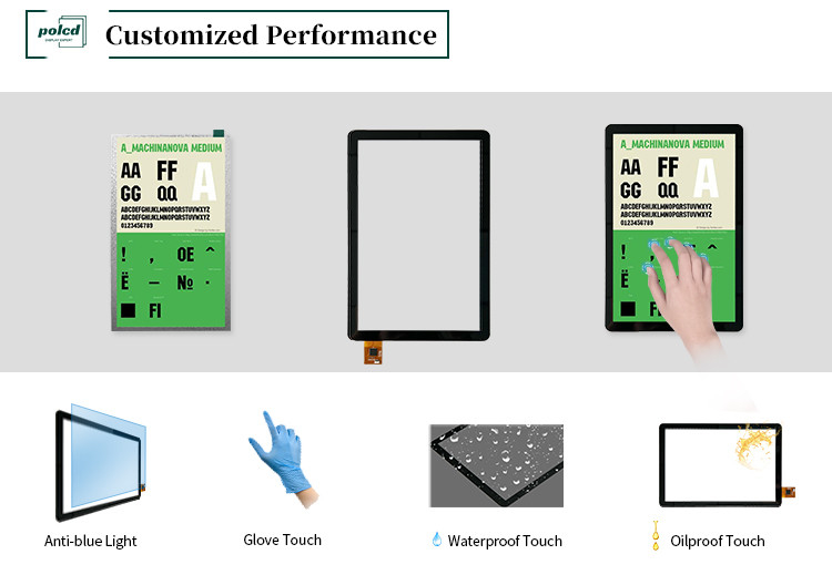 Polcd 10,1 inci GT9271 Square Shape Glass 800x1280 Kapasitif Panel Layar Sentuh Untuk Otomotif Industri