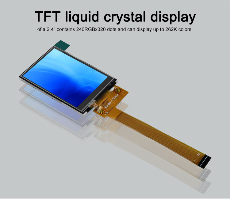 Polcd Black 8080 MCU Layar Tft 2,4 Inci 8 Bit 2,4 Tft Spi 240x320