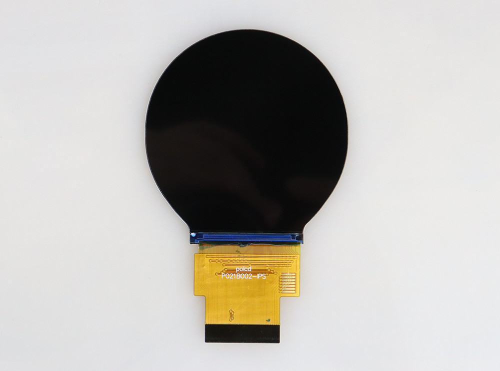 Polcd 2,1 inci 480x480 Panel layar lingkaran kecil SPI antarmuka RGB Lingkaran TFT LCD