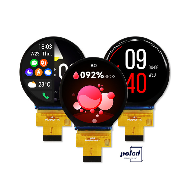 Polcd 2,1 inci IPS LCD Bulat Kecil 480*480 Mipi antarmuka ST7701S Lingkaran Lingkaran TFT Display Module