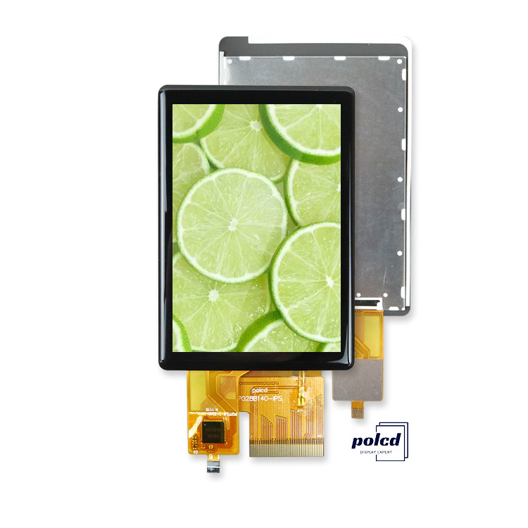 Polcd High Luminance 500nit 2,8 inci Lcd Screen 240x320 IPS semua sudut pandang CTP Capacitive Touch TFT Display