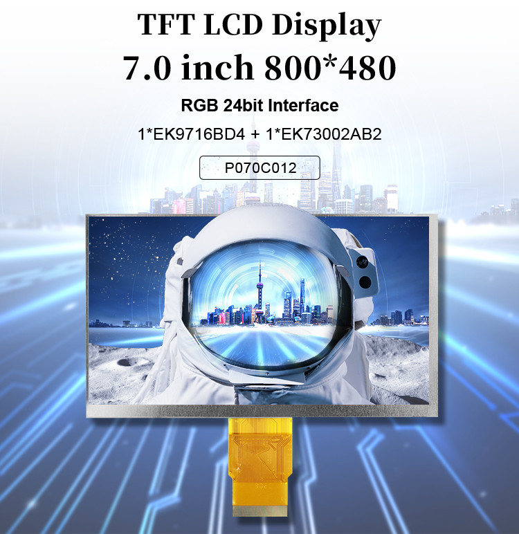 Polcd 7 inci Tft Module 800X480 Kecerahan Tinggi IPS Screen RGB Interface Capacitive Touch Panel 7