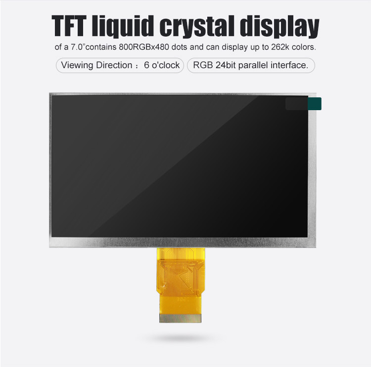 Polcd 7 inci Tft Module 800X480 Kecerahan Tinggi IPS Screen RGB Interface Capacitive Touch Panel 7