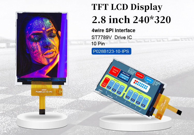 Polcd LCD kecil 2.8 '' 240x320 Industrial IPS Color Screen Full View 2.8 inci Parallel Port TFT LCD