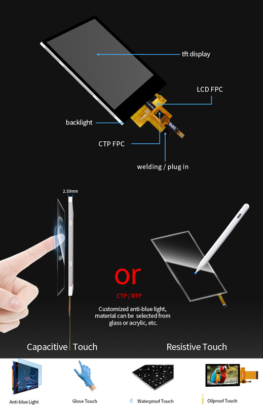 Polcd Full Color 2,8 inci Tft Display Ukuran kecil RGB Color Screen 2,8 