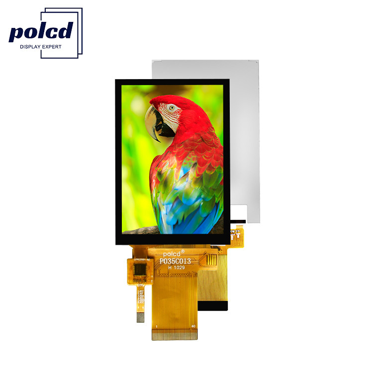 Polcd 3,5 inci TFT Resolusi Tinggi 320*480 MCU SPI Antarmuka Paralel Kapasitif Layar Sentuh Panel LCD