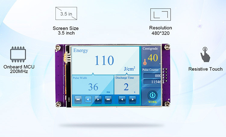 Polcd 3.5 Inch Serial Port Instruction Command Screen LCD Modul TFT Tampilan HMI Layar sentuh