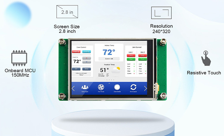 Modul Layar LCD TFT 2,8 Inci Polcd Layar HMI Port Seri Industri 240x320