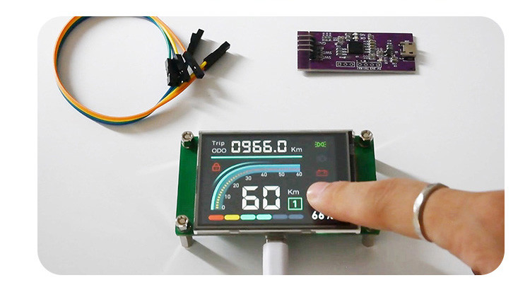Polcd 2.4 Inch Tft Lcd Module 240*320 Hmi Uart Port Smart Lcd Display Layar sentuh Resistensi Industri
