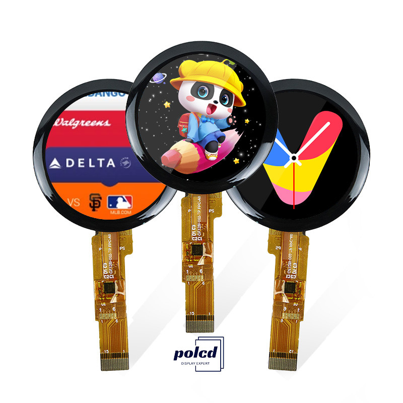 Polcd kecil bulat 1,28 Inch Lcd Screen 240*240 1,3 Inch Spi Interface IPS Sirkular Tft Lcd Module Panel