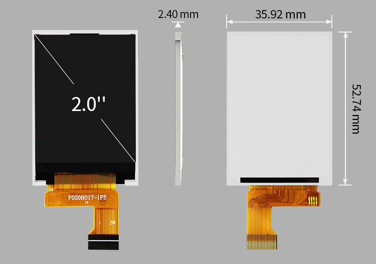 Polcd 262K 2.4Mm 2 Inci Layar Lcd ST7789V IPS TFT Layar LCD 240X320